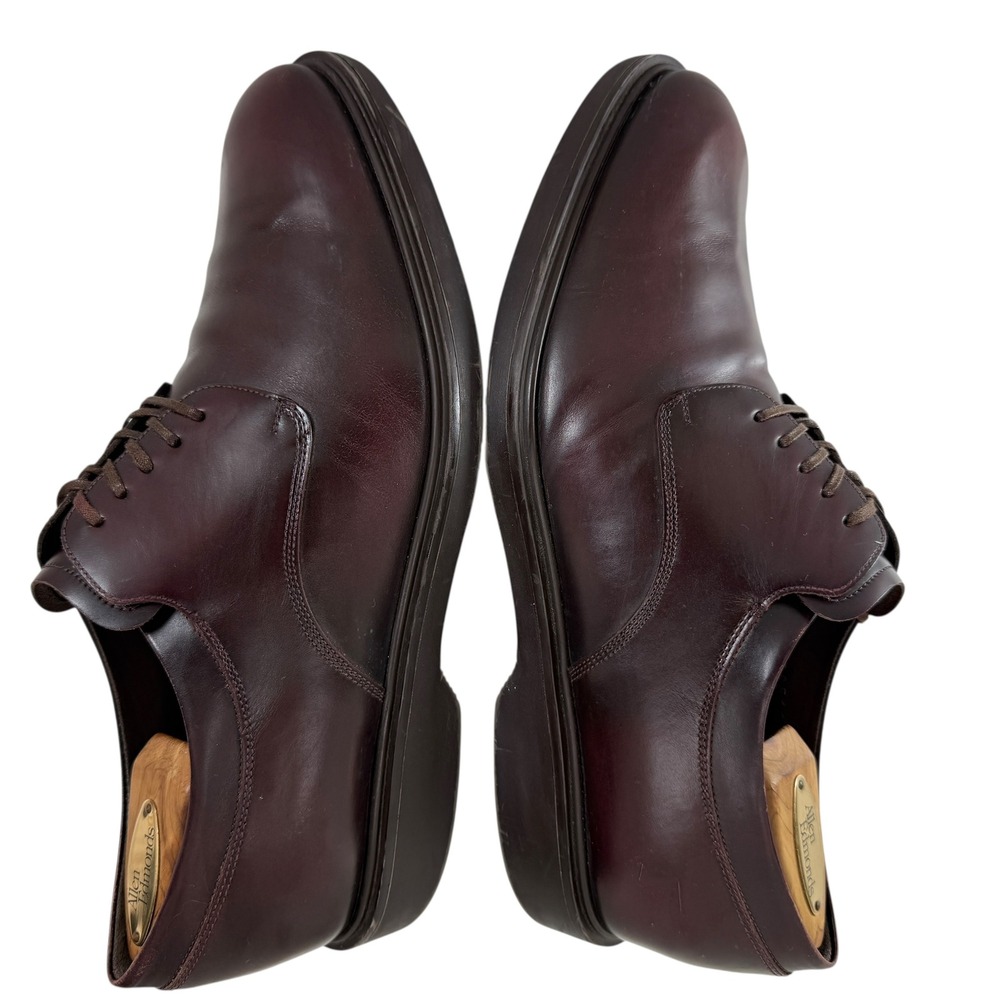Salvatore Ferragamo Burgundy Leather Oxford Dress Shoes Men Size 8 2E WIDE Italy - Picture 5 of 14